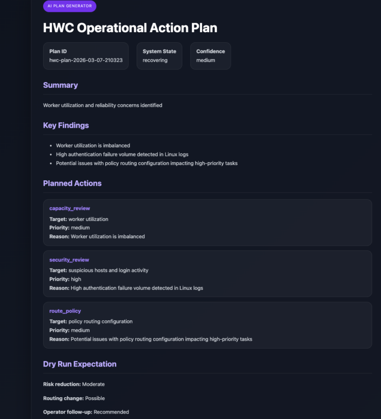 raportti agentin tekemänä